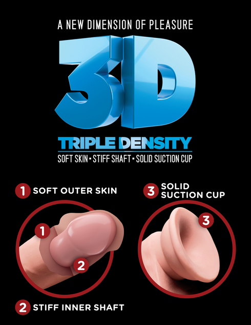 King Cock Plus 6" Triple Density Cock - Flesh